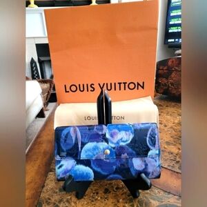 Louis Vuitton Blue Vernis Ikat wallet